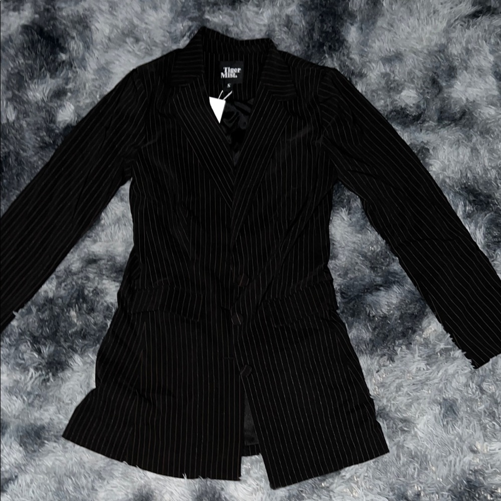 Tiger Mist Black Pinstripe Women's Blazer